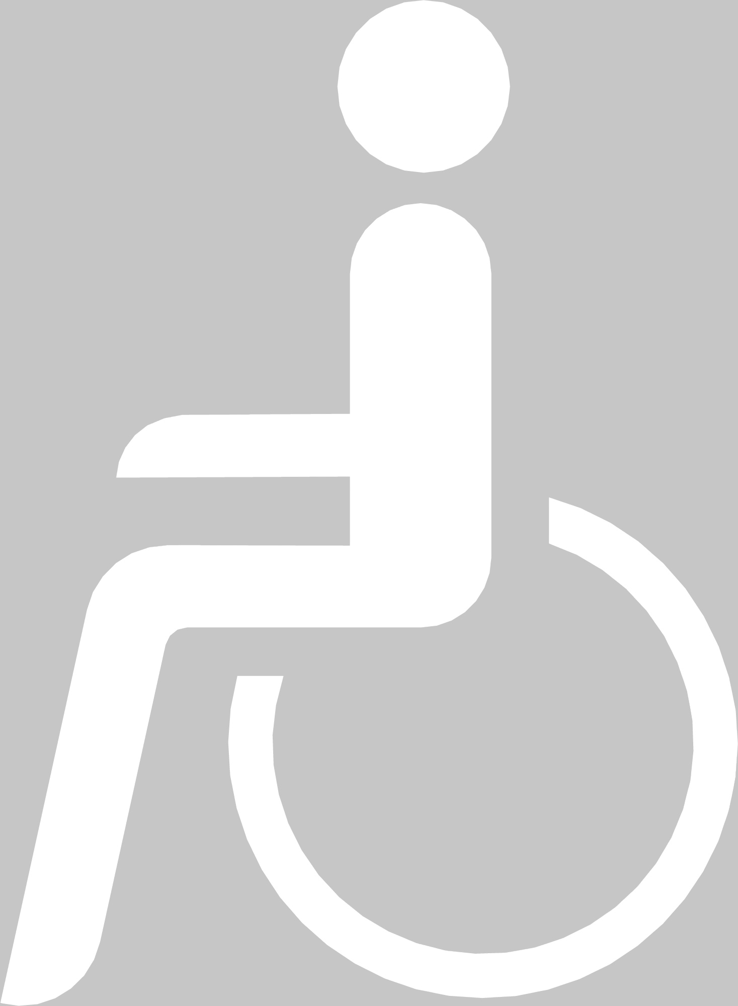 Markierungssymbol Behindertenparkplatz, in verschiedene Größen