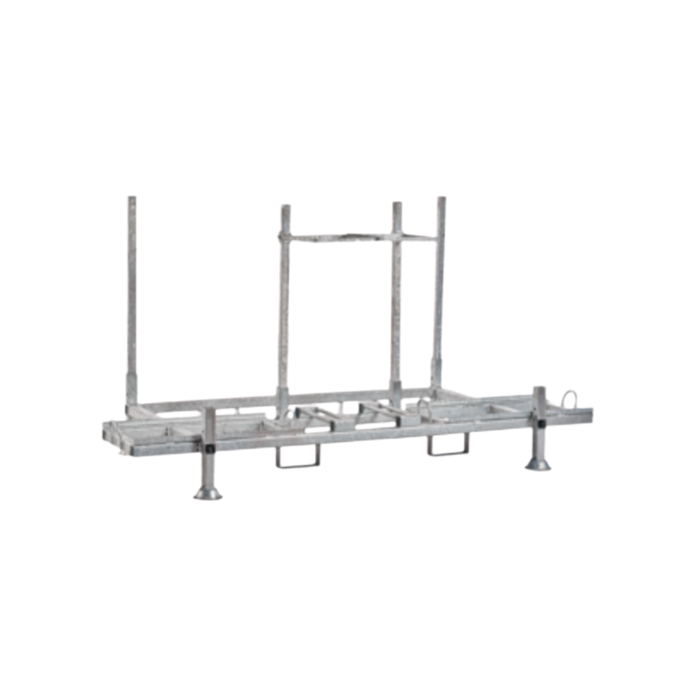 Kombigestell Absperrschrankengitter + Leitbake + Fußplatte, leer.jpeg