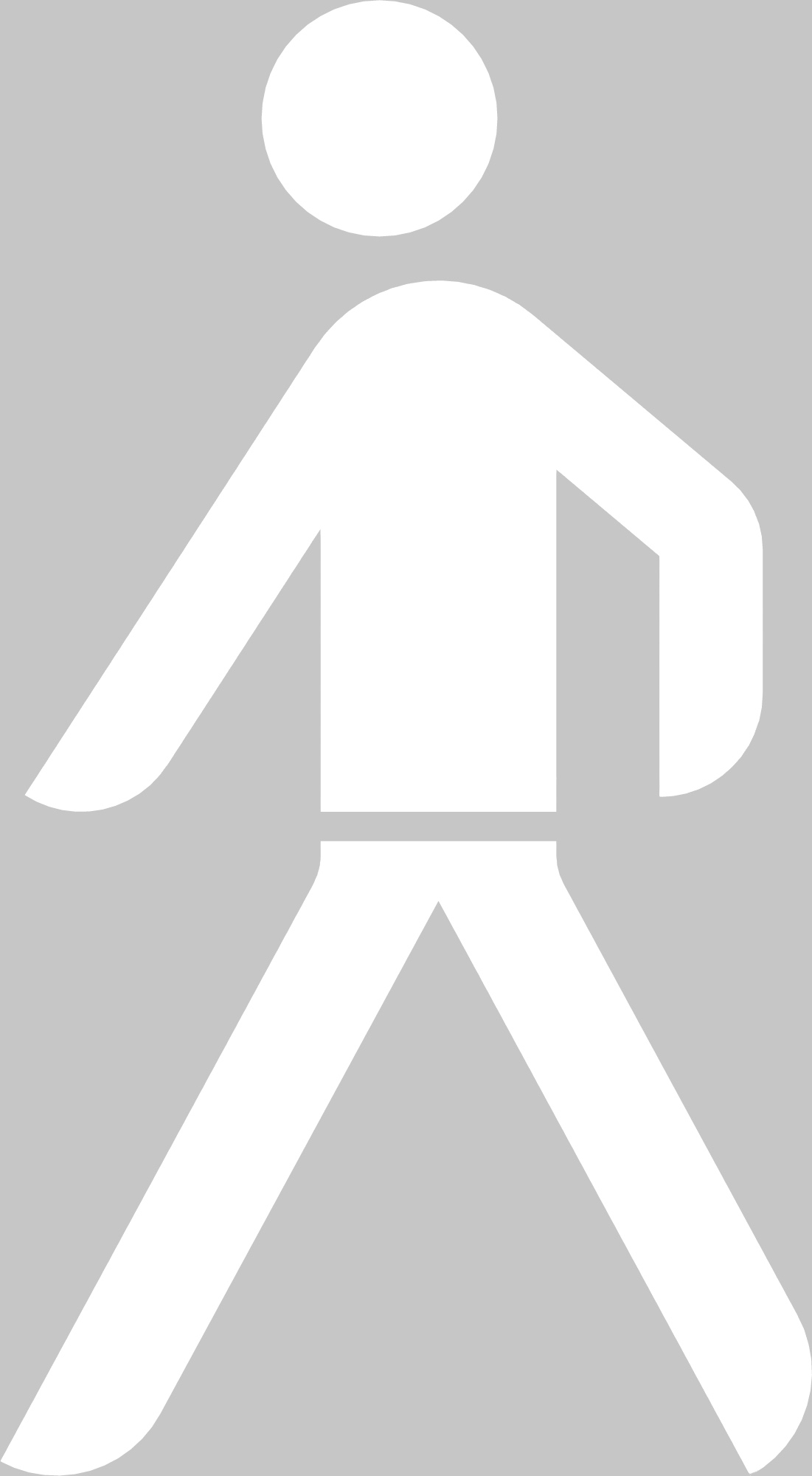 Markierungssymbol Fußgänger, in verschiedene Größen