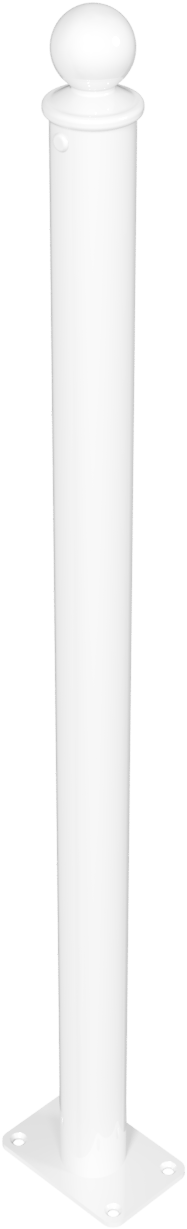 Standpfosten_zum Aufdübeln_Kugelkopf_weiß beschichtet.png