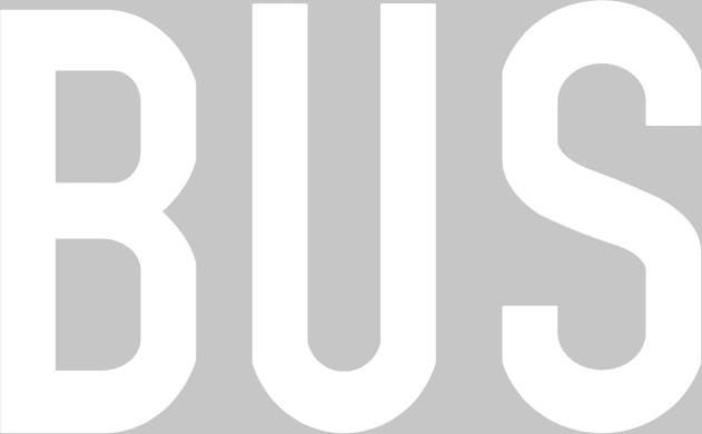 Markierungssymbol Buchstaben ”BUS”, in verschiedene Größen