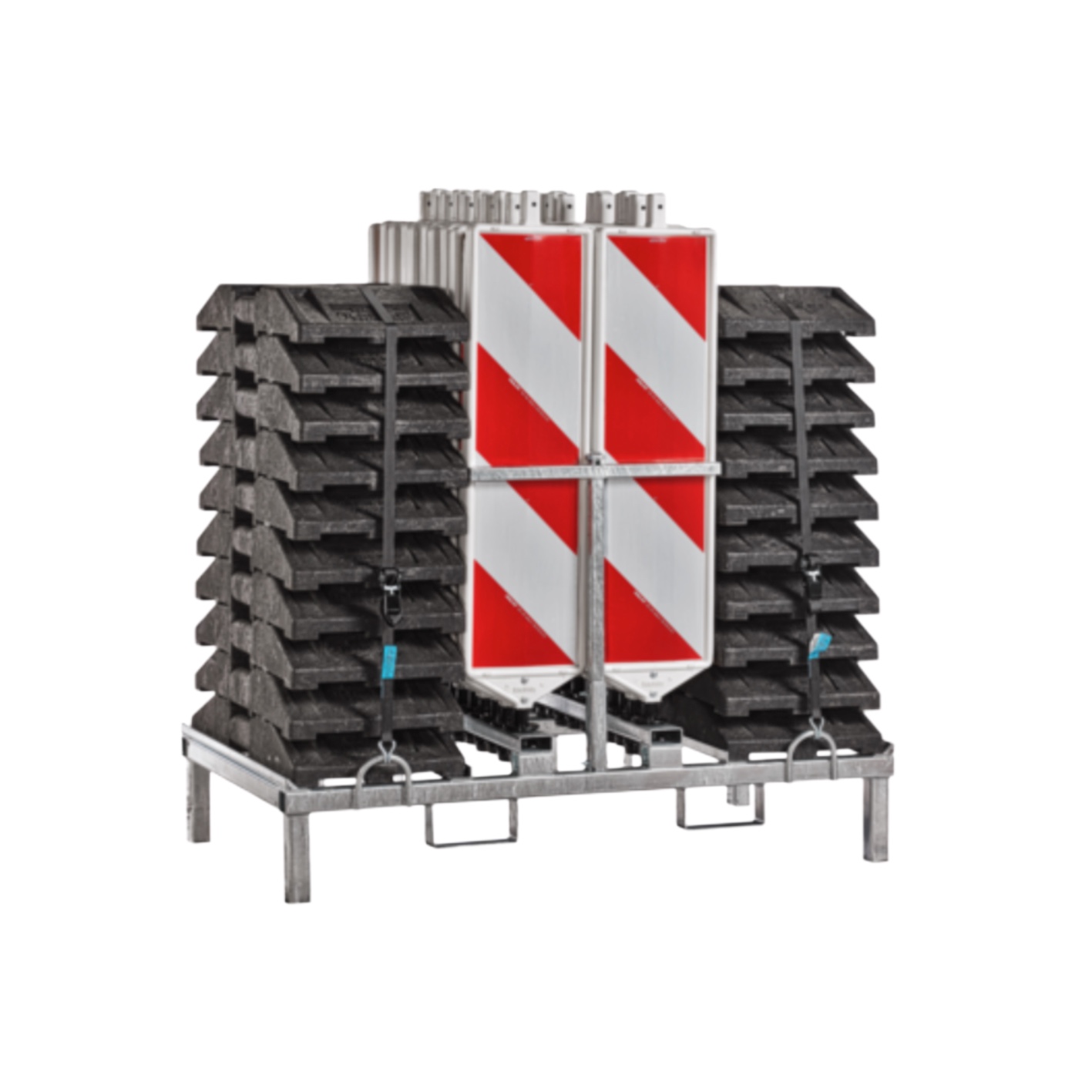 Kombigestell 20er Leitbake + Fußplatte, gefüllt.jpeg