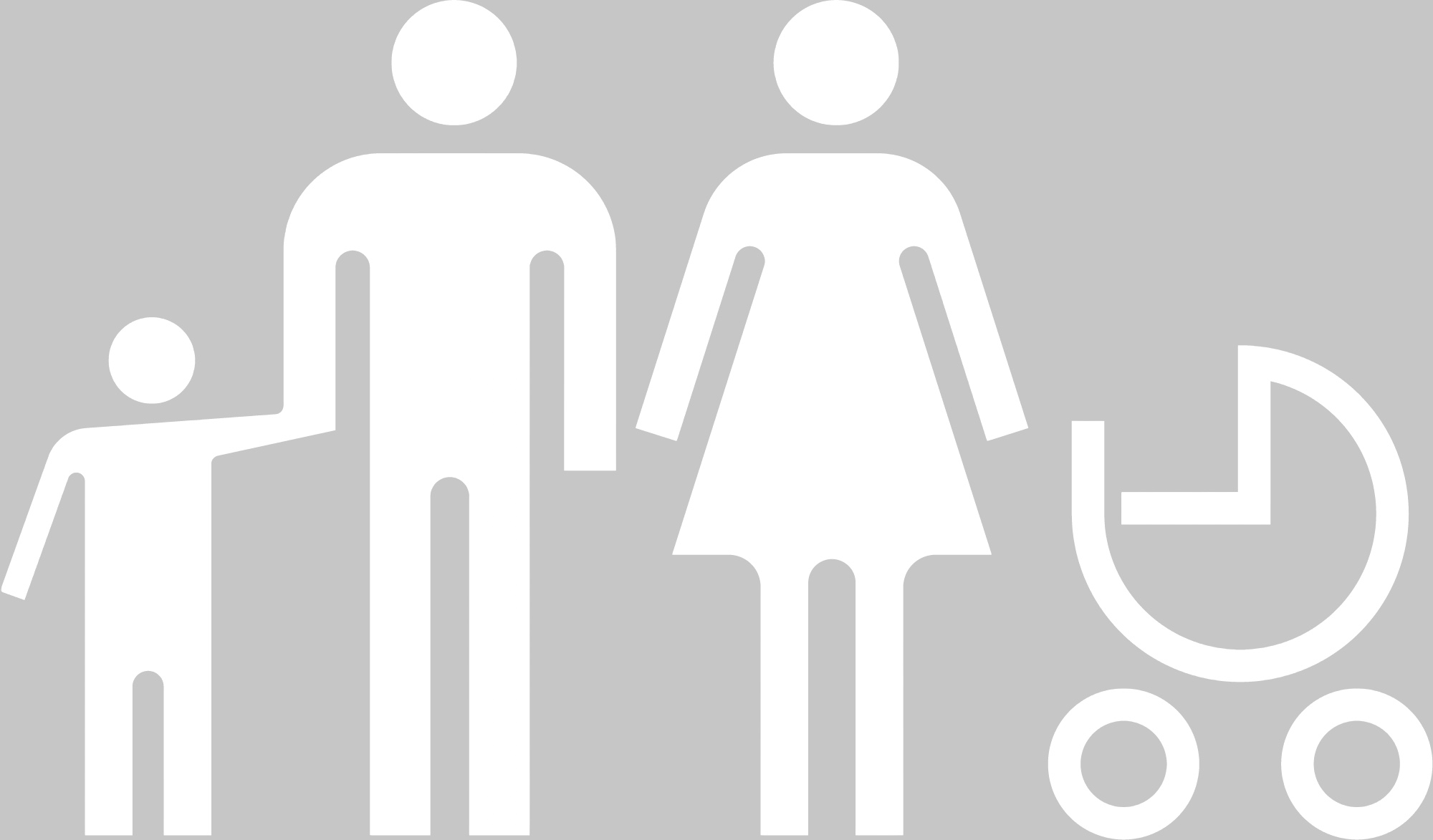 Markierungssymbol Familienparkplatz, Größe: 875 x 1500 mm