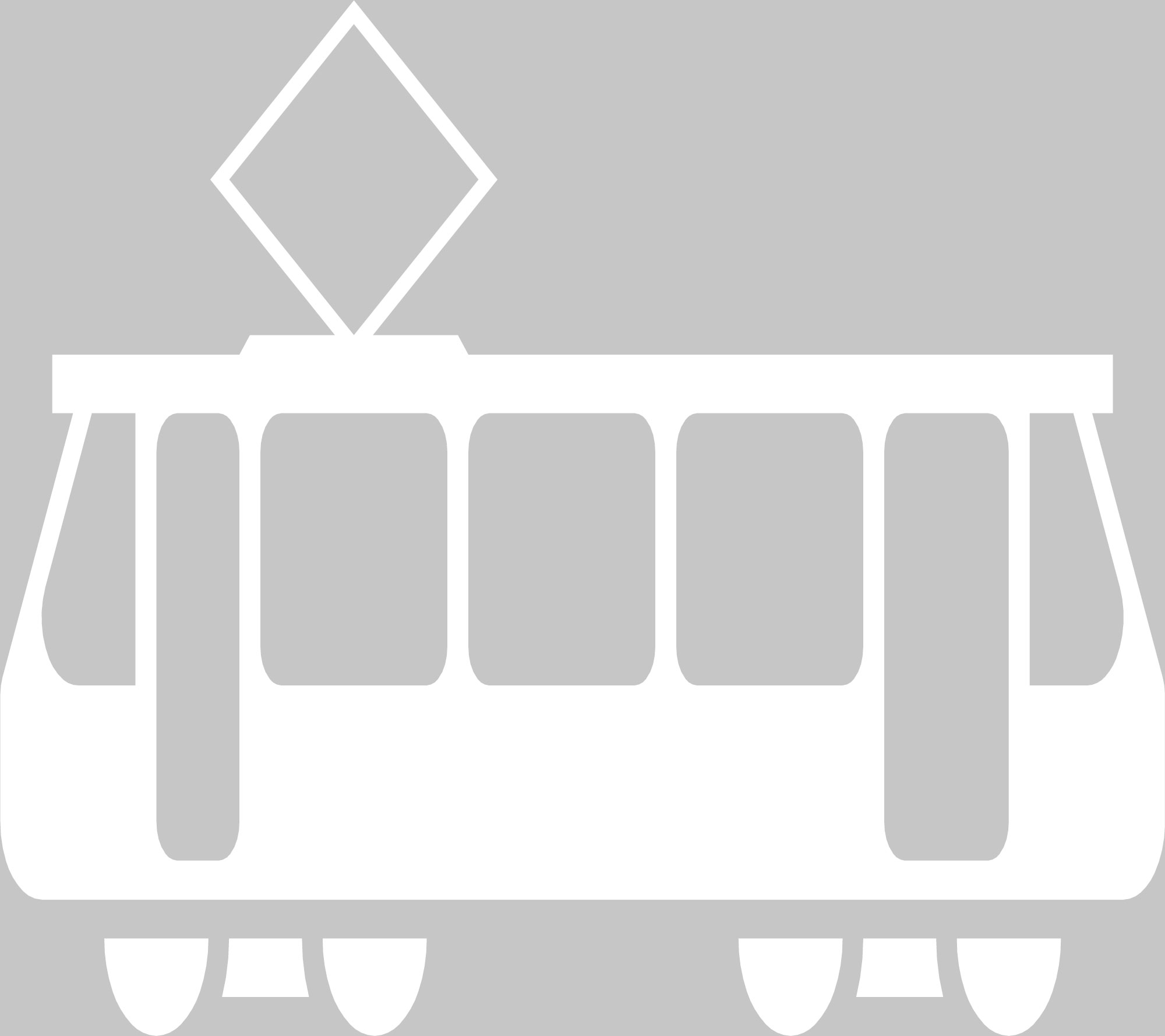 Markierungssymbol Straßenbahn, Größe: 800 x 900 mm
