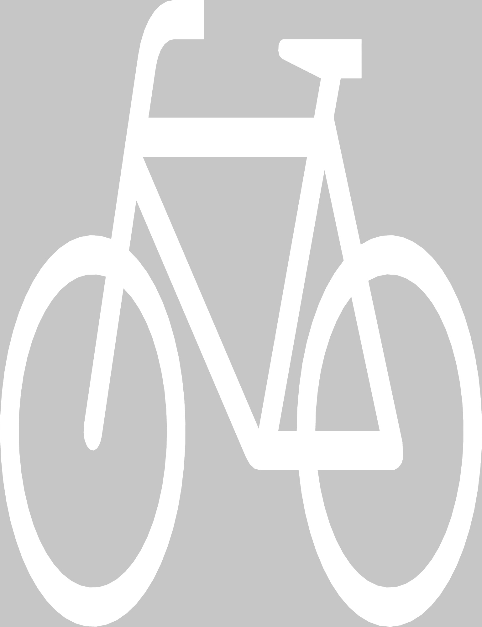Markierungssymbol Radfahrer, Größe: 800 x 900 mm